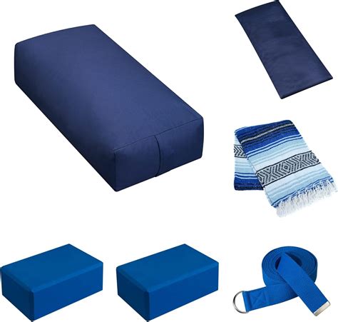 Sunshine Yoga 6-Pack Restorative Yoga Kit, 1 Yoga Bolster (24" x 12" x ...