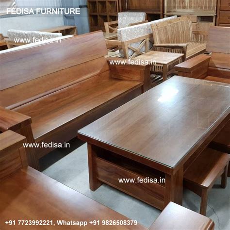 L Shaped Sofa With Wooden Frame Sheesham Wood Sofa Set Price Teak Wood ...
