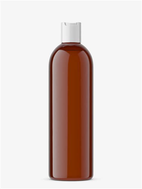Bottle with disc top mockup / amber - Mockups Design