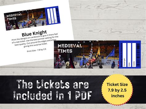 Medieval Times Surprise Ticket, Print at Home Ticket, Surprise Ticket, Orlando Vacation, PDF ...