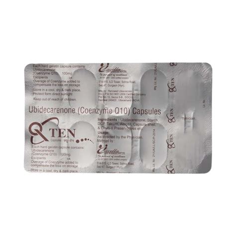 Qten 100 MG Capsule (10): Uses, Side Effects, Price & Dosage | PharmEasy