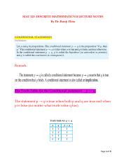 Image result for Discrete Mathematics Conditional Statement