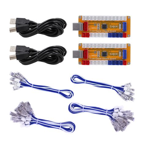 SJ@JX Arcade Game USB Encoder Zero Delay 2 Player Gamepad Button ...