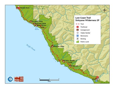 Lost Coast Trail Guide Lost Coast High Quality Map