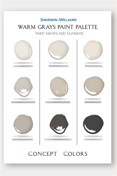 Sherwin williams warm gray home color palette whole house paint color ...
