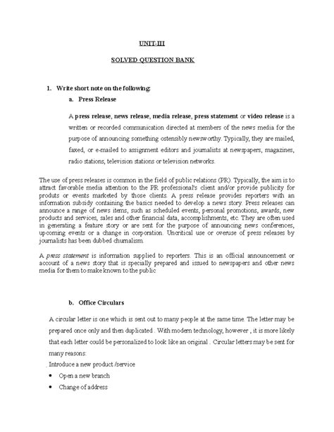 Solved ques bank unit 3 - QUESTION BANK - UNIT-III SOLVED QUESTION BANK ...