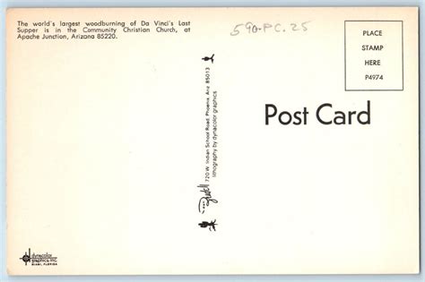 Apache Junction Arizona AZ Postcard Community Christian Church Last ...