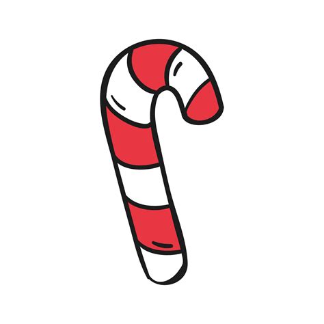 vector christmas candy canes drawing isolated on white background ...