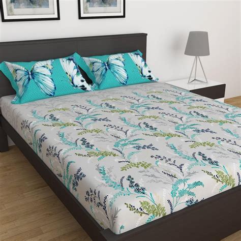 Buy Mandarin Printed 3-Pc. King Size Fitted Bedsheet - 180 x 195 cm ...