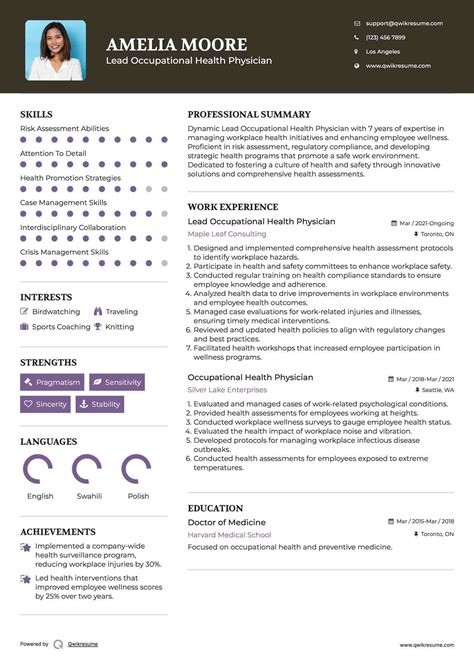 10+ Occupational Health Physician Resume Samples & Templates for 2025