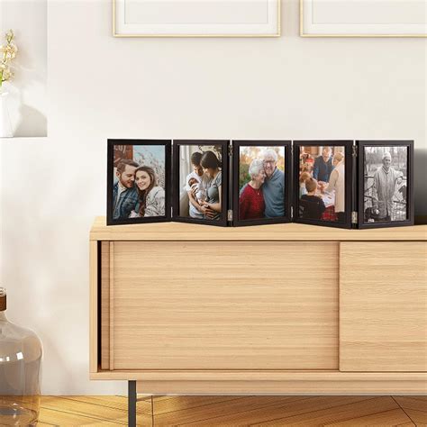 Buy 5 Folding 5 x 7 Hinged Picture Frame, Foldable Photo Frame with ...