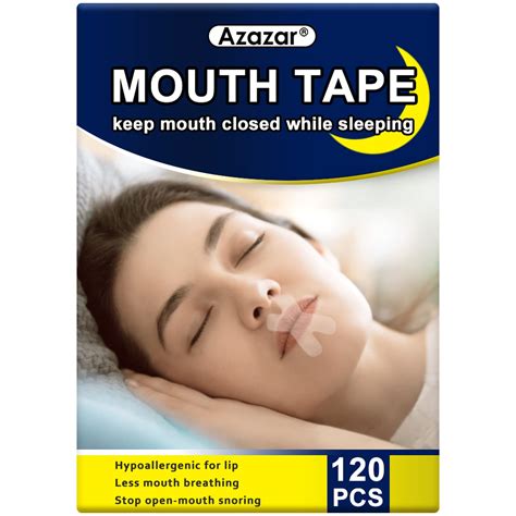Azazar Mouth Tape for Sleeping 120 Pcs - Promotes Nose Breathing, Stops Mouth Breathing, Reduces ...
