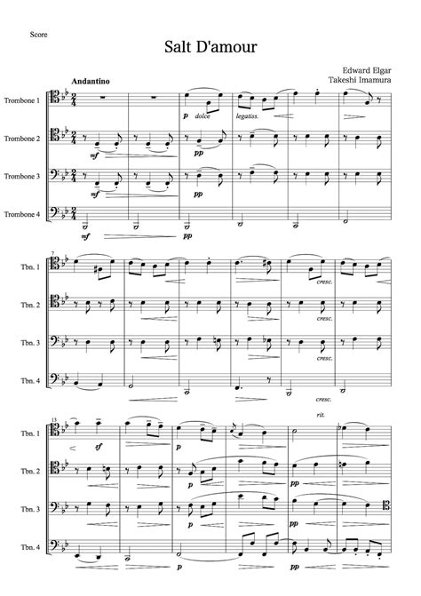 『愛の挨拶／エルガー』トロンボーン四重奏 | Bell Note