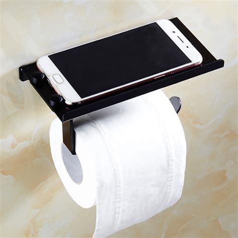 304不锈钢纸巾架卫生间浴室卷纸架 免打孔手机置物架厕纸架 跨境-阿里巴巴