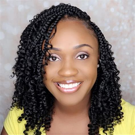 BOHOBABE 12 Short Bohemian Box Braids Crochet Hair with Curly Ends - 8 ...