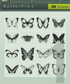 38个漂亮的蝴蝶形状_PS家园网