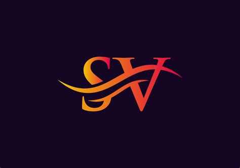diseño inicial del logotipo de la letra vinculada sv. vector de diseño ...