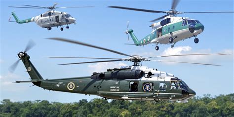 The presidential helicopter, known as Marine One when the president is aboard