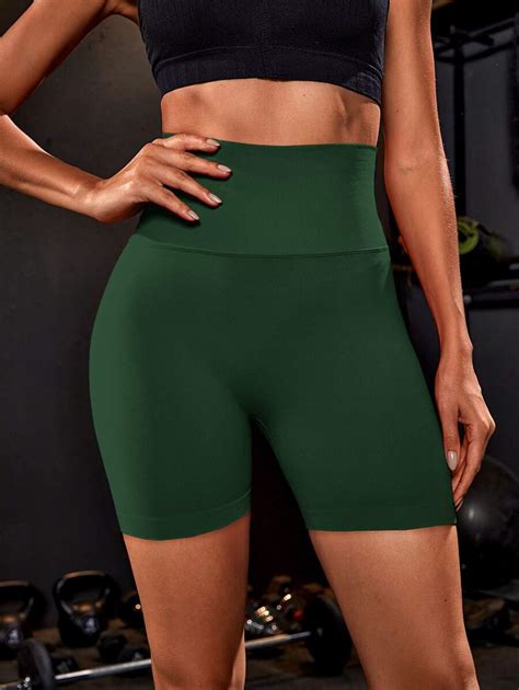 Powerista Seamless Wide Waistband Scrunch Butt Sports Shorts Stretchy ...