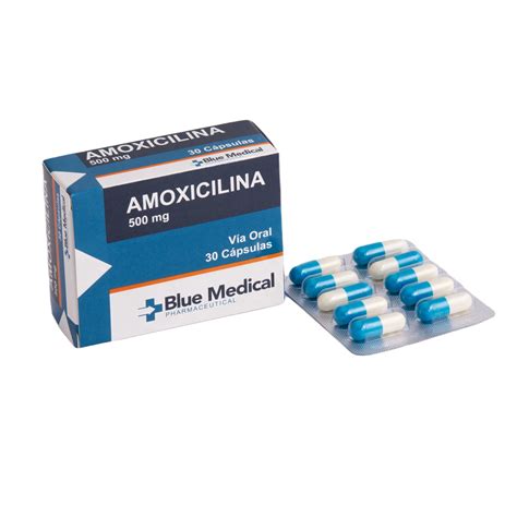AMOXICILINA 500mg X 30 CÁPSULAS - Blue Medical Pharmaceutical