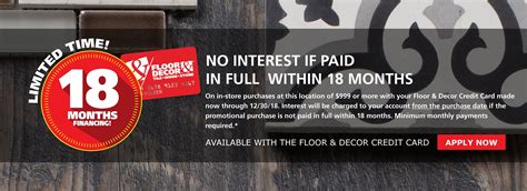 Credit Center | Floor & Decor