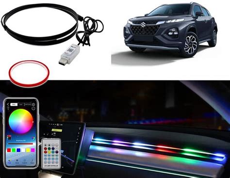 Selifaur Car USB 110cm k4 app control Ambient Light Dashboard Symphony ...
