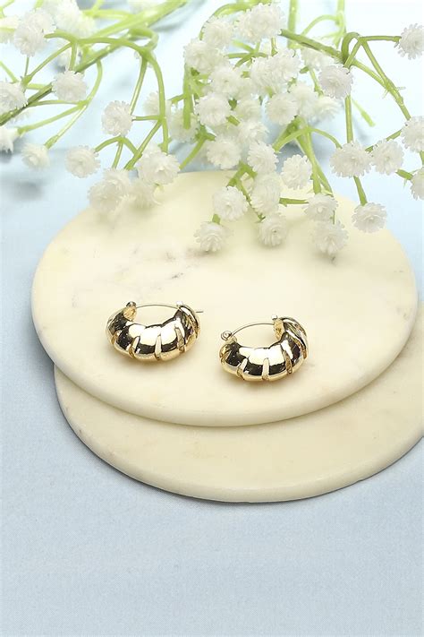 Buy Gold-Toned Everyday Contemporary Hoops Online at Biba India