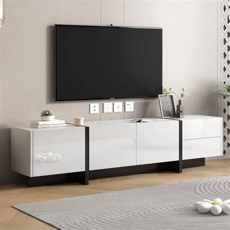 P PURLOVE Modern TV Stand for TVs Up to 80‚Äù, High Gloss India | Ubuy