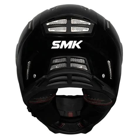 SMK Agnar Full Face Dual Visor Helmet, Glossy Black (GL200), ISI DOT E ...