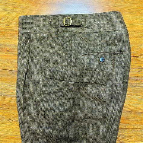 Men Wool Pants With Pleats, Classic Texture Wool Pants, Cozy Woolen ...