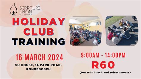 Scripture Union Holiday Club Training (Westen Cape), 14 Park Road, 7700 ...