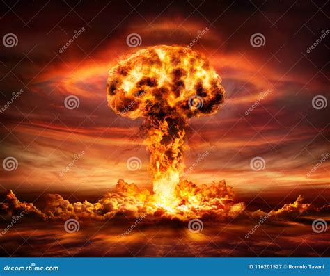 Nuclear Bomb Explosion - Mushroom Cloud Stock Image - Image of atomic ...