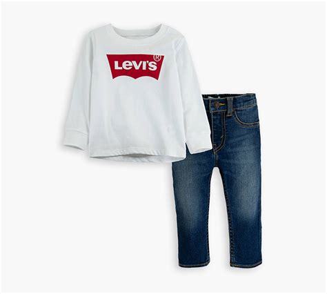 Baby Boys Tee Shirts & Denim Pants Set - White | Levi's® US