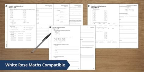 👉 Equality and Equivalence - Homework Bundle