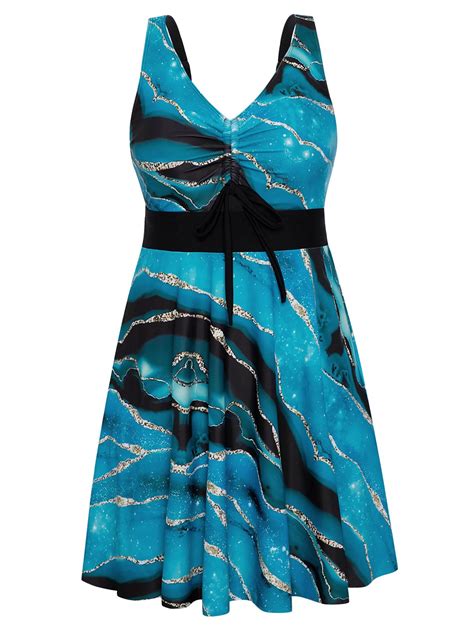 Arolina Cute Swimsuits for Women 2 Piece V Neck Sleeveless Flowy ...