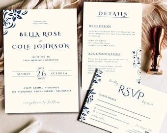 Wedding Invitation Templates - Etsy India