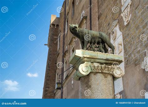 She-wolf Feeding Romulus the Founder of Rome and Remus: Ancient Roman Symbol on the Capitoline ...