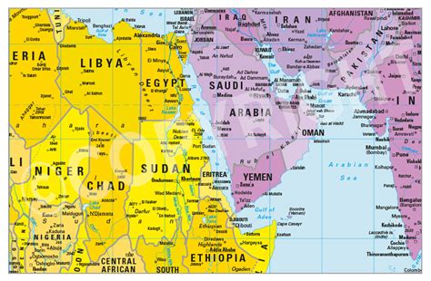 Peters Projection Map - Equal Area Map