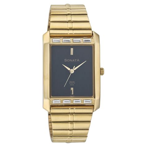 Buy Online Sonata Quartz Analog Black Dial Strap Watch for Men ...
