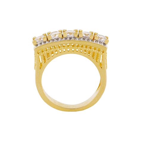 American Diamond Princess Cut Gems Ring – VOYLLA