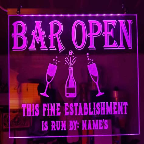 Designed In A Shed - Light up LED Bar Signs