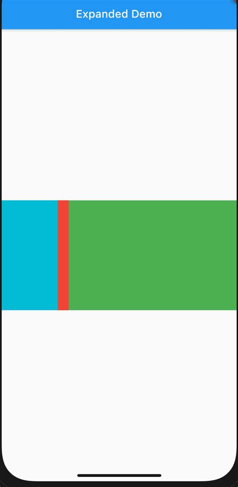 Flutter Expanded Widget 的图像结果