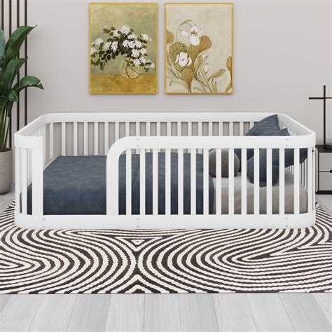 Ophelia & Co. Full Size Floor Bed With Floor Beds With Fence | Wayfair