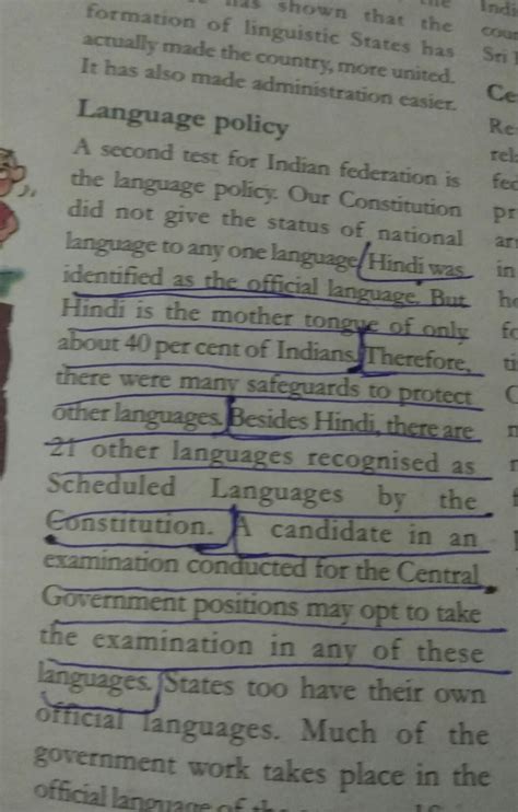 Discuss the main features of the language policy of india - Brainly.in