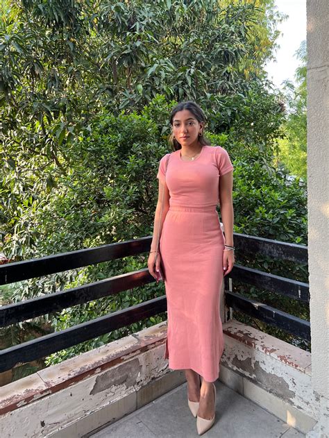 RIB Skirt Co-ord half sleeves – Obleka.in