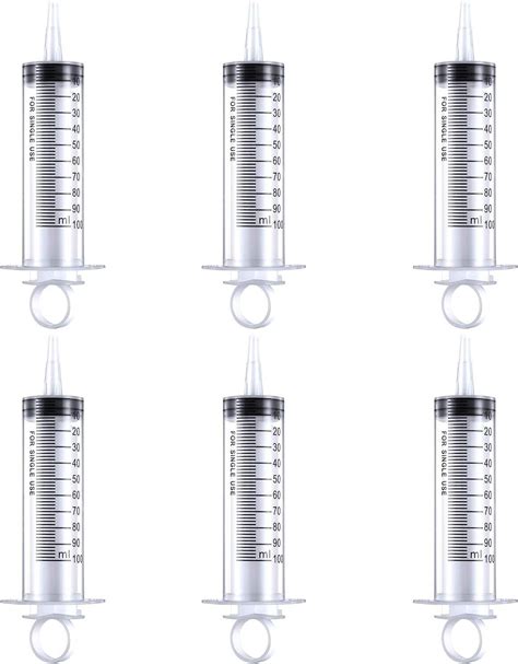 HaBeuniver 6 Pack 100ml Plastic Syringe - Individually Sealed India | Ubuy