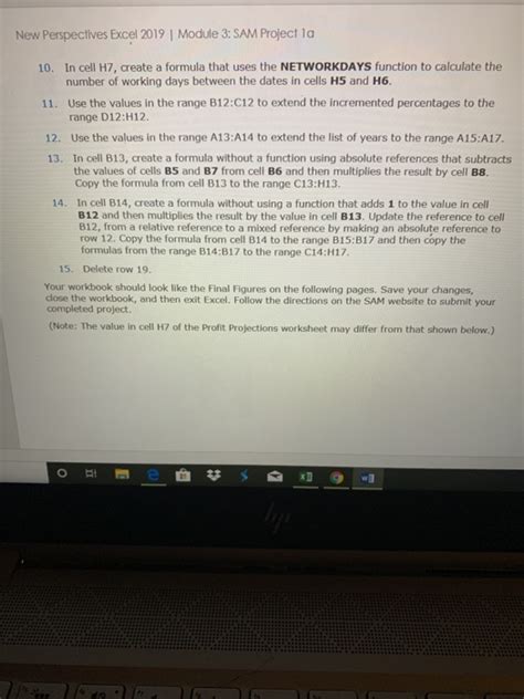 Excel 2019 Module 4 Sam Project 3B 的图像结果