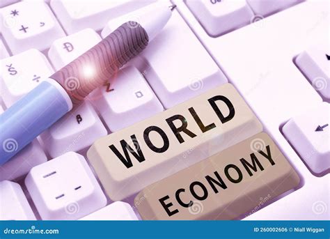 Conceptual Display World Economy. Concept Meaning International Trading ...