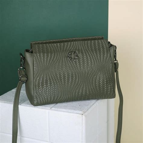 Buy Metro Textured PVC Green Casual Sling Bag Online