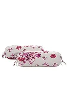 Swayam Round Bed Side Long Bolster Pillow Cover Cotton Printed Soft and ...